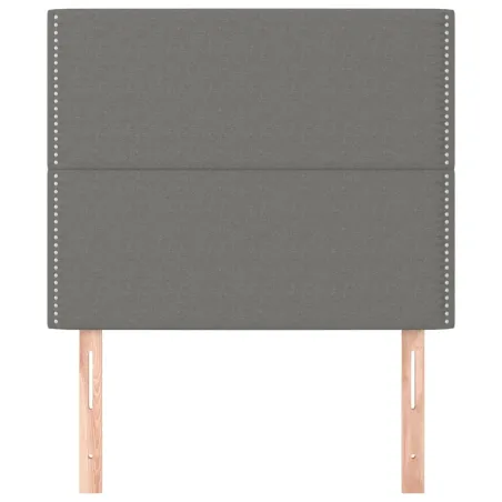 Tête de lit Gris foncé 90x5x118/128 cm Tissu