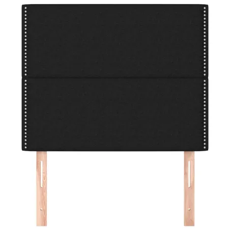 Tête de lit Noir 90x5x118/128 cm Tissu