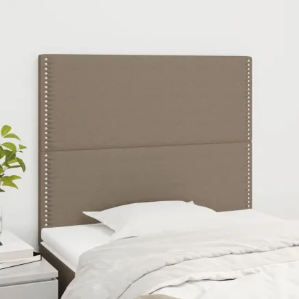 Tête de lit Taupe 90x5x118/128 cm Tissu
