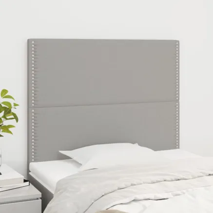 Tête de lit Gris clair 100x5x118/128 cm Tissu