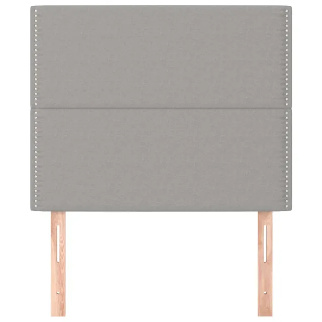 Tête de lit Gris clair 100x5x118/128 cm Tissu