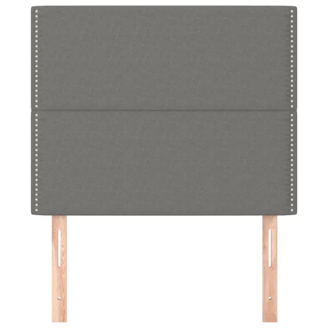 Tête de lit Gris foncé 100x5x118/128 cm Tissu
