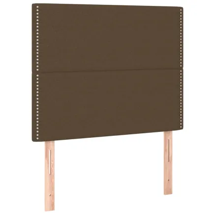 Tête de lit marron foncé 100x5x118/128 cm Tissu 2