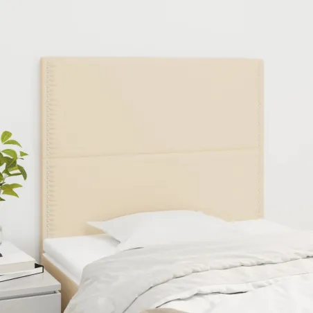 Tête de lit Crème 100x5x118/128 cm Tissu