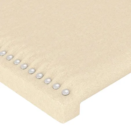 Tête de lit Crème 100x5x118/128 cm Tissu