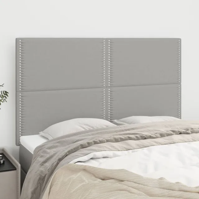 Tête de lit Gris clair 144 x 5 x 118/128 cm Tissu