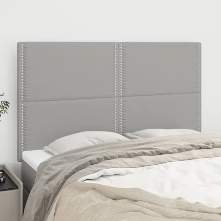 Tête de lit Gris clair 144 x 5 x 118/128 cm Tissu