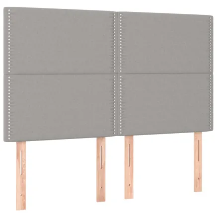 Tête de lit Gris clair 144 x 5 x 118/128 cm Tissu 2