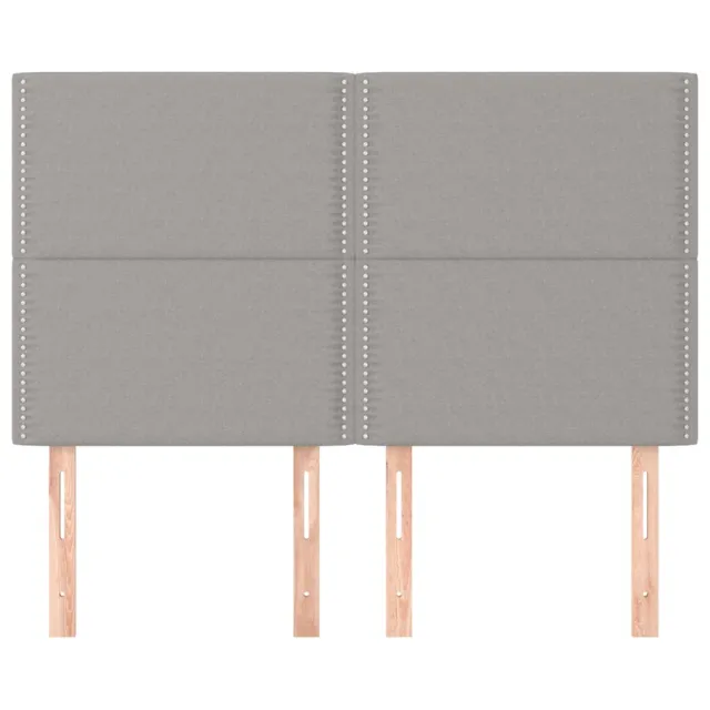 Tête de lit Gris clair 144 x 5 x 118/128 cm Tissu