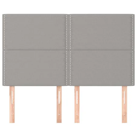 Tête de lit Gris clair 144 x 5 x 118/128 cm Tissu