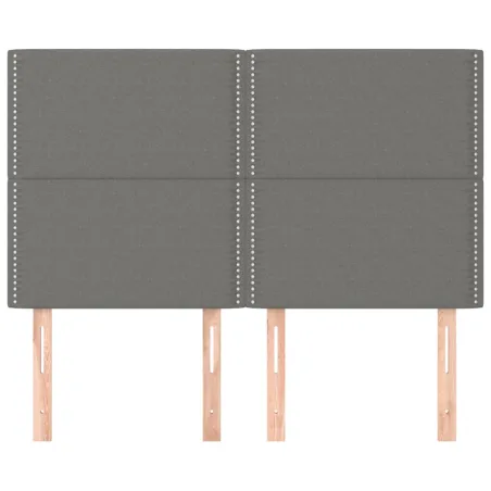 Tête de lit Gris foncé 144 x 5 x 118/128 cm Tissu