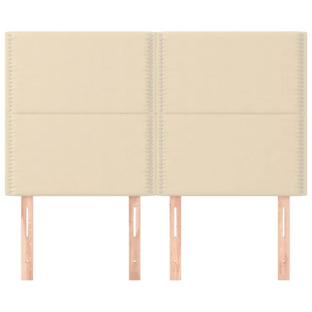 Tête de lit Crème 144x5x118/128 cm Tissu