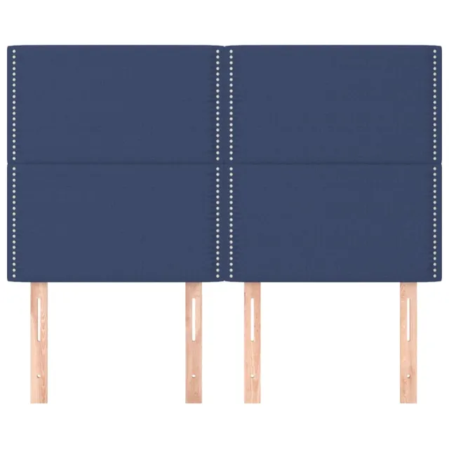 Tête de lit Bleu 144x5x118/128 cm Tissu