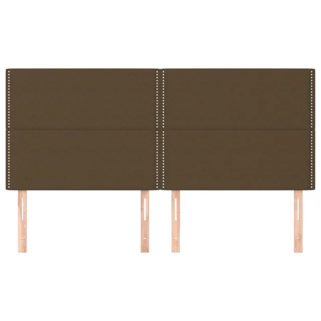 Tête de lit marron foncé 160 x 5 x 118/128 cm Tissu