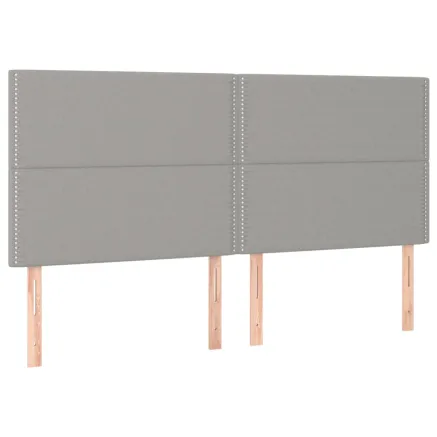 Tête de lit Gris clair 180 x 5 x 118/128 cm Tissu 2