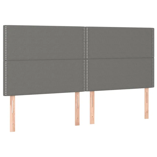 Tête de lit Gris foncé 180 x 5 x 118/128 cm Tissu