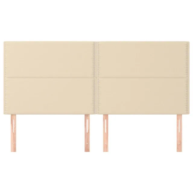 Tête de lit Crème 180x5x118/128 cm Tissu