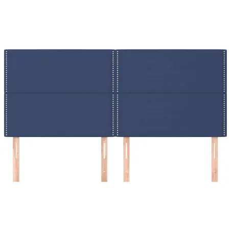 Tête de lit Bleu 180x5x118/128 cm Tissu