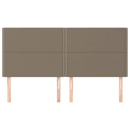 Tête de lit Taupe 200x5x118/128 cm Tissu