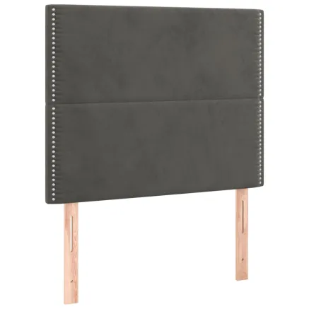 Tête de lit Gris foncé 80x5x118/128 cm Velours 2