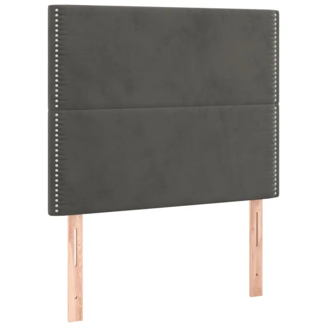 Tête de lit Gris foncé 80x5x118/128 cm Velours