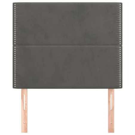 Tête de lit Gris foncé 80x5x118/128 cm Velours