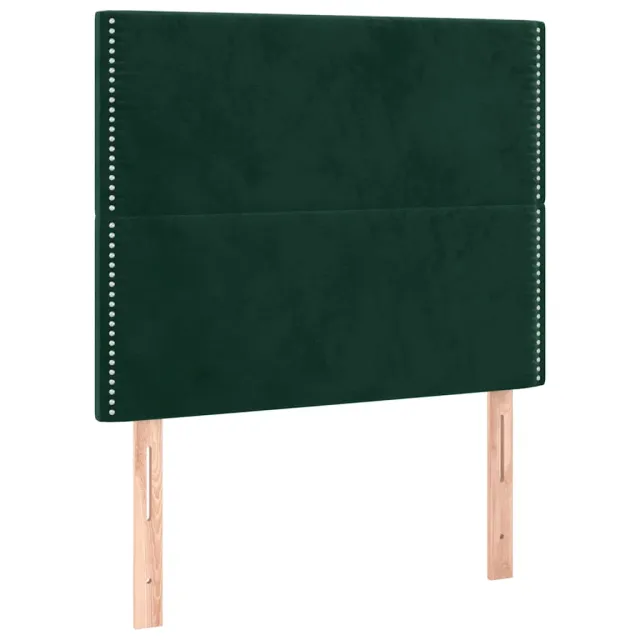 Tête de lit Vert foncé 80x5x118/128 cm Velours