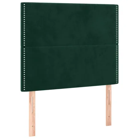 Tête de lit Vert foncé 80x5x118/128 cm Velours