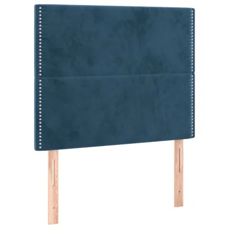 Tête de lit Bleu foncé 80x5x118/128 cm Velours