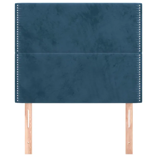 Tête de lit Bleu foncé 80x5x118/128 cm Velours