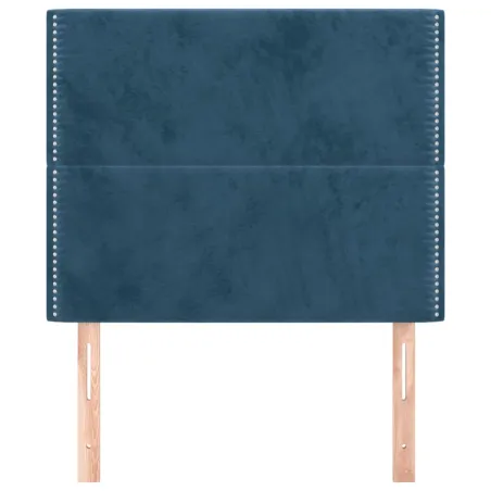 Tête de lit Bleu foncé 80x5x118/128 cm Velours