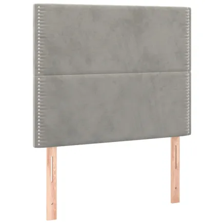 Tête de lit Gris clair 90x5x118/128 cm Velours 2