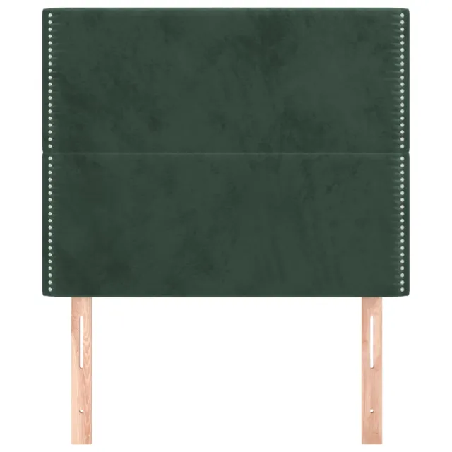 Tête de lit Vert foncé 90x5x118/128 cm Velours