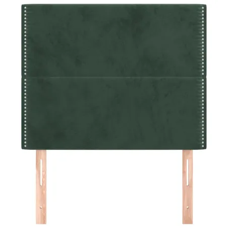 Tête de lit Vert foncé 90x5x118/128 cm Velours