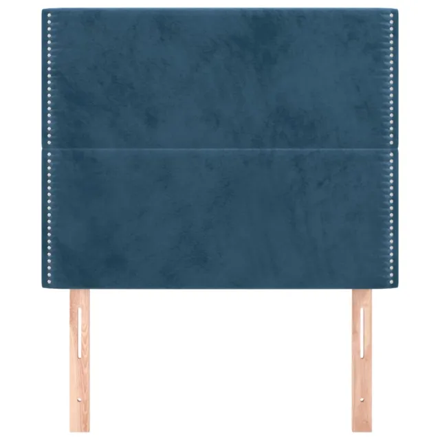 Tête de lit Bleu foncé 90x5x118/128 cm Velours