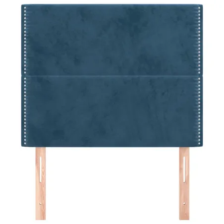 Tête de lit Bleu foncé 90x5x118/128 cm Velours