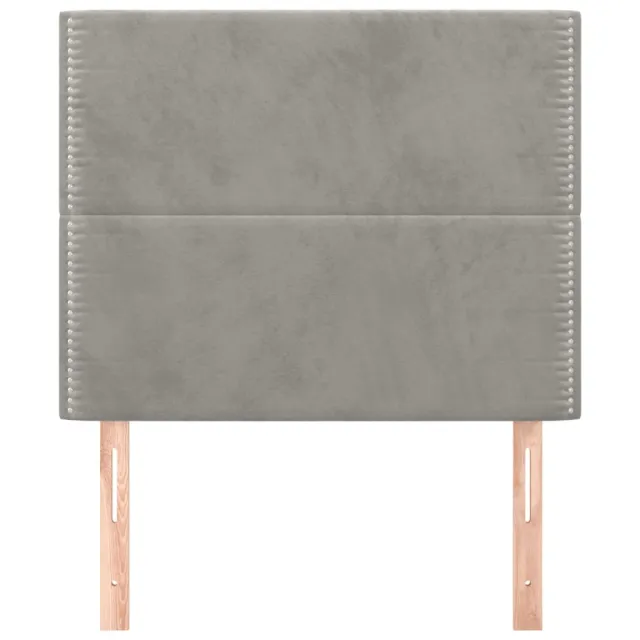 Tête de lit Gris clair 100x5x118/128 cm Velours