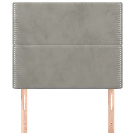 Tête de lit Gris clair 100x5x118/128 cm Velours