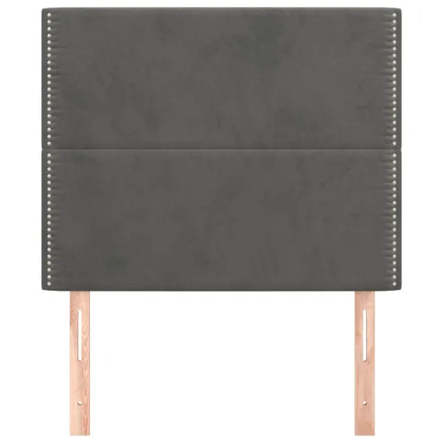 Tête de lit Gris foncé 100x5x118/128 cm Velours