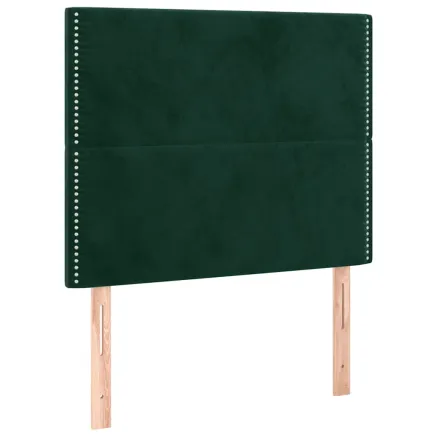 Tête de lit Vert foncé 100x5x118/128 cm Velours 2