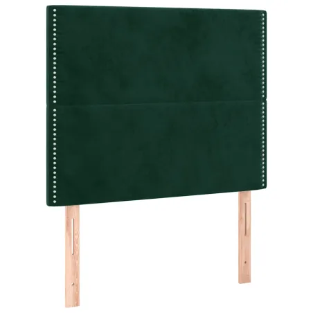 Tête de lit Vert foncé 100x5x118/128 cm Velours