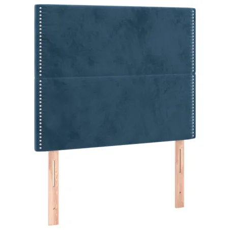 Tête de lit Bleu foncé 100x5x118/128 cm Velours