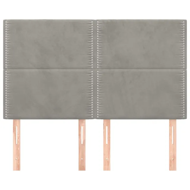 Tête de lit Gris clair 144 x 5 x 118/128 cm Velours