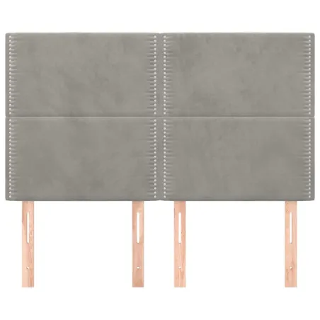 Tête de lit Gris clair 144 x 5 x 118/128 cm Velours