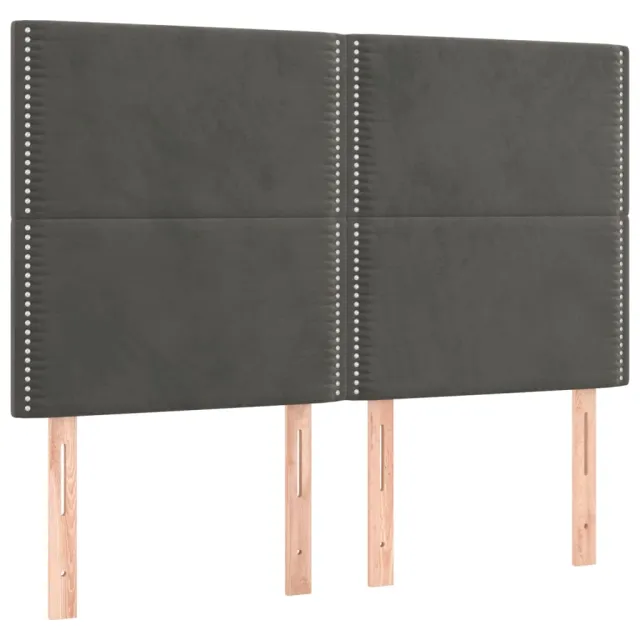 Tête de lit Gris foncé 144 x 5 x 118/128 cm Velours