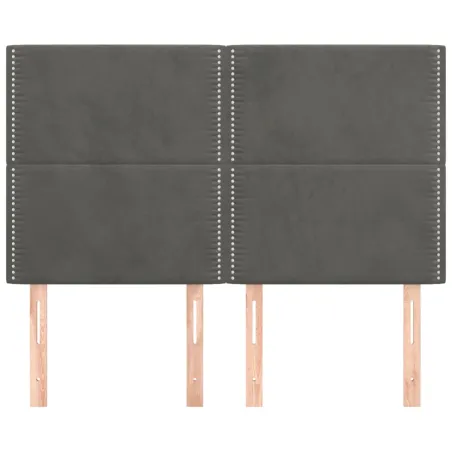 Tête de lit Gris foncé 144 x 5 x 118/128 cm Velours