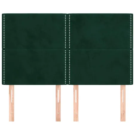 Tête de lit Vert foncé 144 x 5 x 118/128 cm Velours