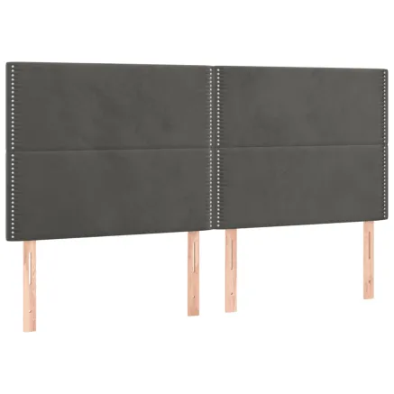 Tête de lit Gris foncé 160 x 5 x 118/128 cm Velours 2