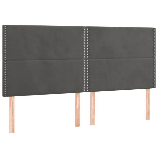 Tête de lit Gris foncé 160 x 5 x 118/128 cm Velours
