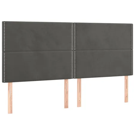 Tête de lit Gris foncé 160 x 5 x 118/128 cm Velours